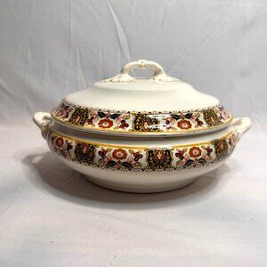 Vintage Losol Ware Keeling & Co Burslem England Small Covered Dish 8" x 4"
